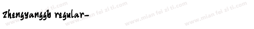 zhengyanggb regular字体转换